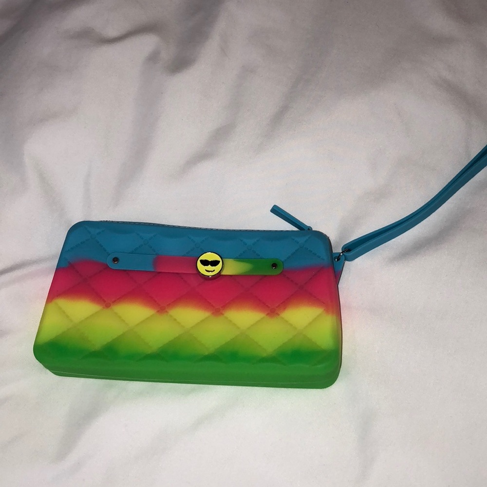 Gummy bag Kids rubber wristlet with emoji charm